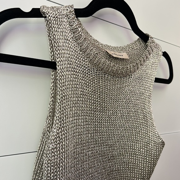Silver knit tank top size S - Picture 6 of 9